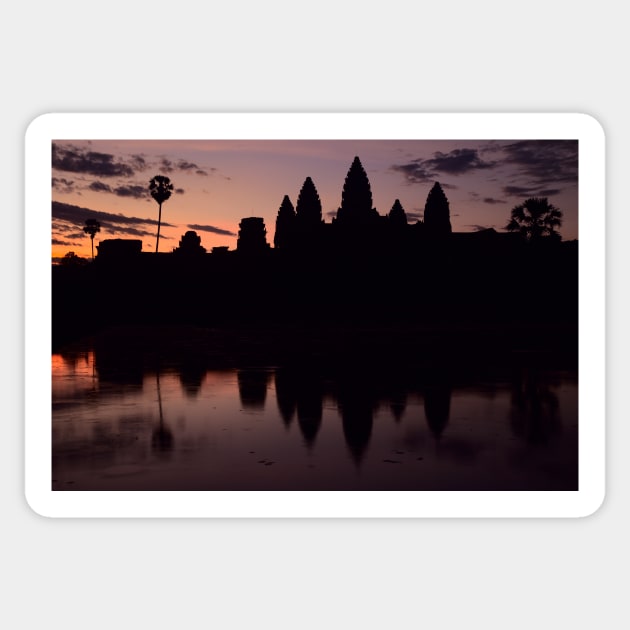 Sunrise at Angkor Wat, Cambodia Sticker by auradius